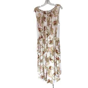 J. Jill Dress Floral Paisley Print Sleeveless Whimsical Fairycore Layered Medium